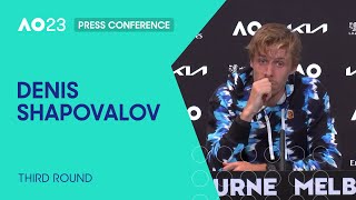 Denis Shapovalov Press Conference  Australian Open 2023 Third Round [upl. by Lanny]