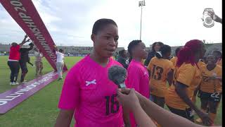 Zambian Goalkeeper Petronella Ngambo Musole shares her excitement [upl. by Agnella]