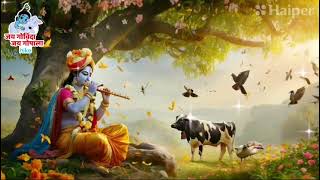 Lord Krishna Playing Flute  Krishna Flute music krishnastatus aigenerated [upl. by Selwin]