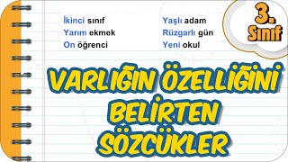 Varlığın Özelliğini Belirten Sözcükler 📙 3Sınıf Türkçe 2023 [upl. by Hazlip]