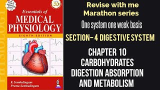 Carbohydrates  Digestion  Absorption  Metabolism [upl. by Onahpets]