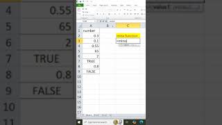 MINA function in Excelshort viralshorts thebwcs [upl. by Nomaid622]