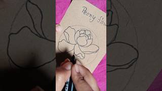 Peony flower drawing tutorial art flowerart shorts flowersketch flowertutorial drawingtutorial [upl. by Christiana996]