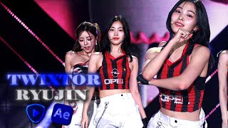 TWIXTOR 4K ITZY RYUJIN CAKE FOCUS  240816  RYUJIN FOCUS AE SHARPEN TOPAZ CC [upl. by Lleroj]