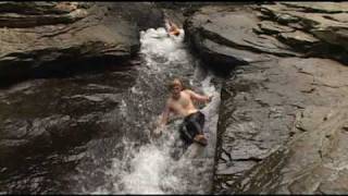 Water Slides on Meadow Run in Ohiopyle State Park Ohiopyle PA [upl. by Yluj570]