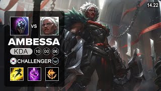 Ambessa vs Jax Top  KR Challenger  Patch 1422 Season 14 [upl. by Dranreb580]