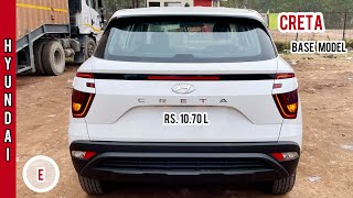 2022 Hyundai Creta 🔥 Creta E Diesel  Rs 1070L  Base Model  Most Detailed Walkaround Video [upl. by Jonell]