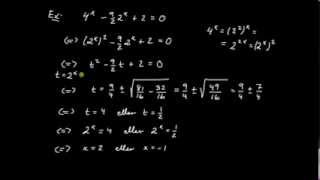 Ekvationer del 4  lösning av ekvationen 4x922x20 genom substitution [upl. by Cortney]