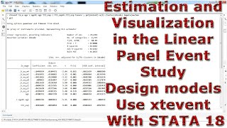 Estimation and Visualization in the Linear Panel Event Study Design models Use xtevent With STATA 18 [upl. by Anirroc]