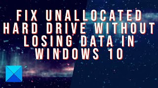 Fix Unallocated Hard Drive without losing Data in Windows 11 [upl. by Paolina569]