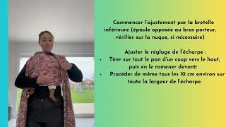 TUTO Pas à Pas Nouage Enveloppé Croisé pour un portage physiologique en écharpe Tissée [upl. by Dnaltiak]