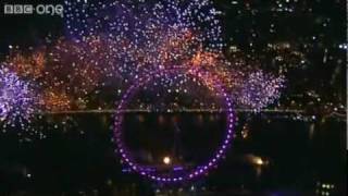 London Fireworks on New Years Day 2010  New Year Live  BBC One [upl. by Schonthal]