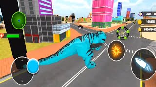 Giant Dinosaur Rampage in the City  Dino Robot Car Transform Game  Dinosaur Game Mobile 13 [upl. by Novello]