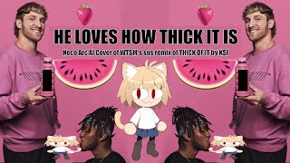 Neco Arc AI Cover  Thick of it SUS Remix remix WTSM og KSI PARODY [upl. by Atterual]