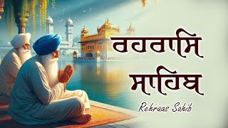 Rehras Sahib with lyrics  ਰਹਰਾਸਿ ਸਾਹਿਬ  Rehras Sahib Path Full [upl. by Conners]