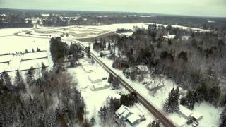 20160101 Drone Rhinelander WI home school town [upl. by Dhaf]