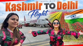 Srinagar to Delhi Flight ✈️ review  Srinagar Airport Kashmir ❤️🇮🇳 Travel with Jo flight Vlog [upl. by Yonina]