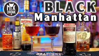 Черный МАНХЕТТЕН  Люксардо и Аверна  Black Manhattan cocktail  Averna amp Luxardo Amaro Abano [upl. by Llebpmac]