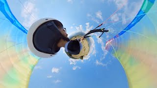 Vol en Parapente au dessus de Briançon Insta360 ONE X2 [upl. by Ulrick944]