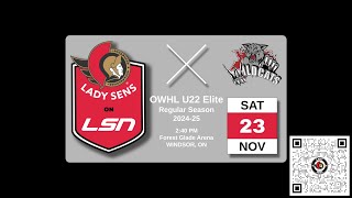 20241123 240 PM Ottawa Lady Senators  Windsor Southwest Wildcats U22 Elite [upl. by Luz]