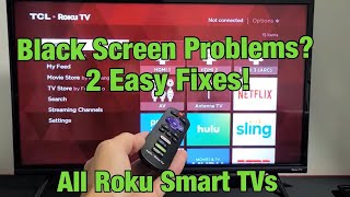 ALL ROKU TVs Black Screen or Flickering Black Screen FIXED 2 Solutions [upl. by Odnavres]