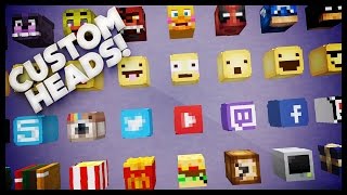 Minecraft  How To Get Custom Heads [upl. by Hendry]