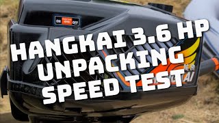 HANGKAI 36 HP Outboard Motor Unpacking and Speed Test boat [upl. by Sela]