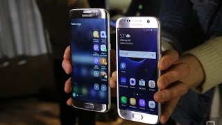 Samsung Unveils The Galaxy S7 and S7 Edge Water Resistant Phones Have 55inch alwayson Displays [upl. by Aylad]