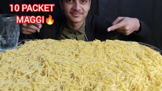 ASMR  EATING 10 PACK MAGGI MASALA NOODLES  MAGGI MUKBANG  EATING NOODLES [upl. by Argus300]