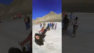 Glacier at Athabasca Ice Field jasper travelvlog insta360x3 queen canadalife travel 80smusic [upl. by Vharat]