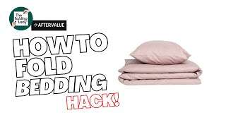 HOW TO FOLD Bedding hack [upl. by Noam]