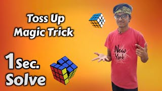 Rubiks cube Magic Trick 1sec Solve  Toss Up Magic Tutorial [upl. by Mulry245]