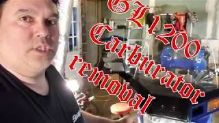 1987 HONDA GOLDWING GL1200 carburator removal [upl. by Annaeg]