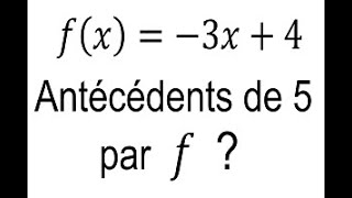 Déterminer les antécédents dun nombre par une fonction  2nde [upl. by Nitnerb716]