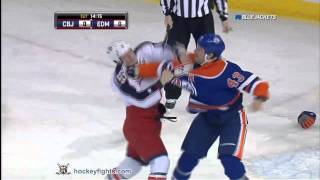 Derek Dorsett vs Jason Strudwick Mar 3 2011 [upl. by Festus]