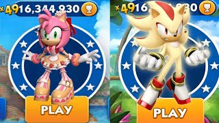 Sonic Dash  Dulce Amy VS Super Shadow  Movie Sonic vs All Bosses Zazz Eggman [upl. by Htiekal]