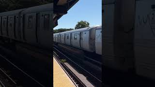 R46 deadhead at 80th street train r46 nycsubway queens [upl. by Hcurab]