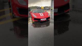 Rain makes clip even better are you agree  car carshow ferrari rain funny [upl. by Ahsienar231]