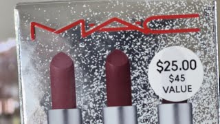 MAC Cosmetics Holiday 2023 Lusterlite Lipstick Trio Pinks [upl. by Hazelton]