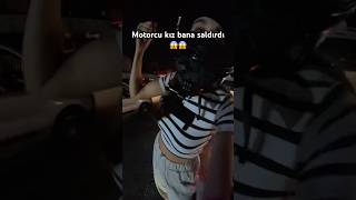 Motorcu kız bana saldırdı 😱😱 shorts keşfet motovlog kurye trendyolgo viral fyp tiktok [upl. by Ilka]