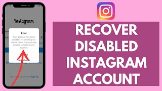 How to Recover A Disabled Instagram Account 2024 [upl. by Voccola]