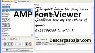 AMP Font Viewer programa para instalar fuentes de Texto en windows [upl. by Eelydnarb]