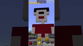 I created a funny shin chan in Minecraft😂😂minecraftgamingvideoshort [upl. by Todd]