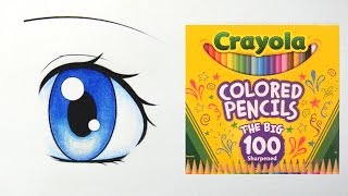 How to Color a Manga Eye with Crayola Colored Pencils [upl. by Atineb949]