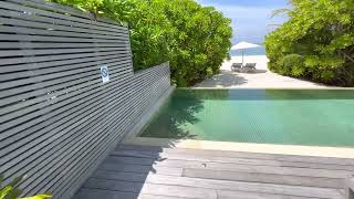 Sunset Beach Pool Villa 112 Hurawahli Maldives February 2022 [upl. by Eetse]