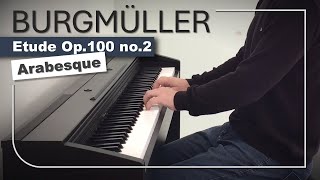 Burgmüller Etude Op100 no2 Arabesque  pianoteq [upl. by Duncan]