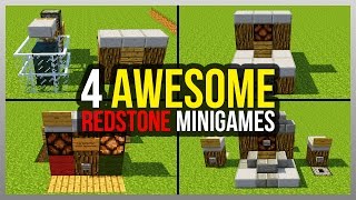 ✔️ 4 AWESOME Minecraft Redstone Minigames Tutorials Included [upl. by Retla966]