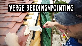 How to Bed and Point roof Verge Tiles with Mortar  DIY [upl. by Ramyar]