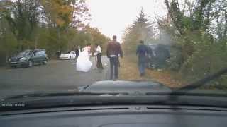 Avaria qorwilshi Kutaisshi  Car accident in wedding [upl. by Ellertal]