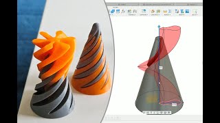 Spiral cone fidget in Fusion 360 [upl. by Avie479]